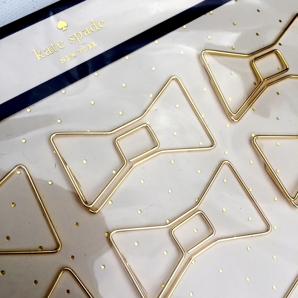 LAST 1! New Kate Spade Gold Bow Paper Clips - Picture 4 of 4